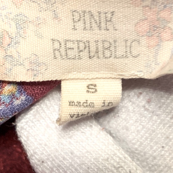 Pink Republic Floral Tank With Zipper Down Back. Size Small. Like New. - Picture 2 of 5